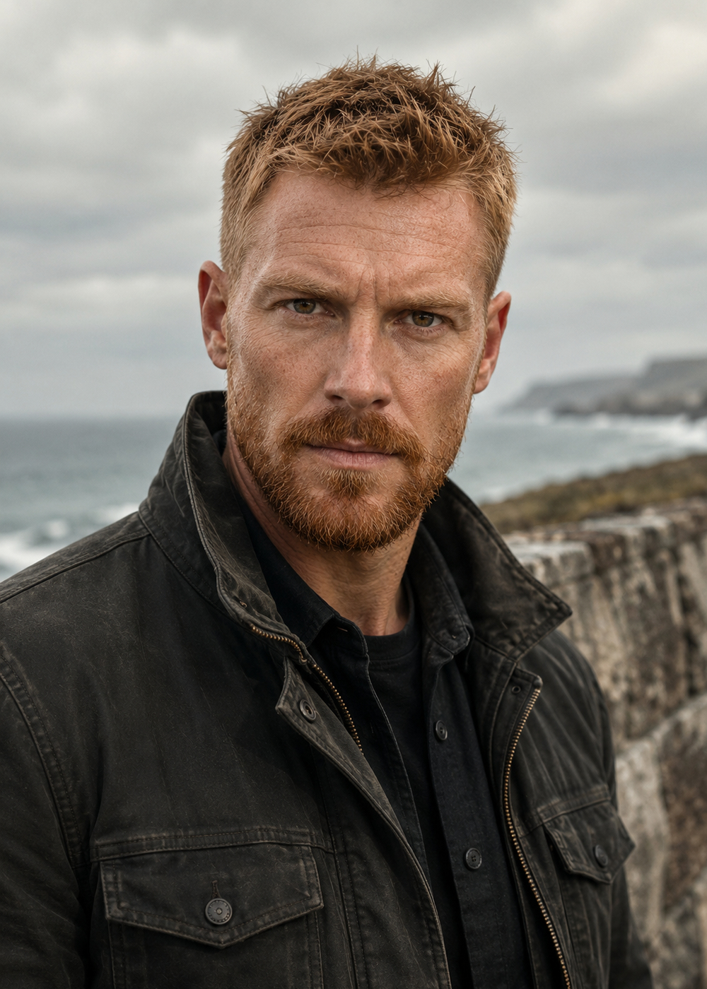 Adoth, Founder of Vanguard Operators, photographed in a coastal field setting